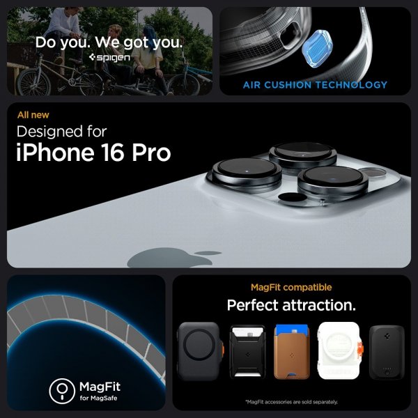 Spigen iPhone 16 Pro Deksel Rugged Armor MagFit Matte Black