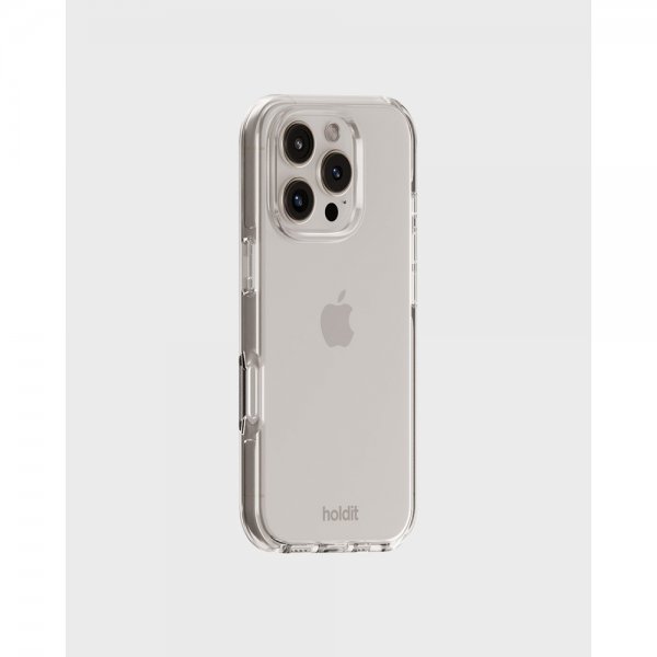 holdit iPhone 16 Pro Deksel Seethru Hvit