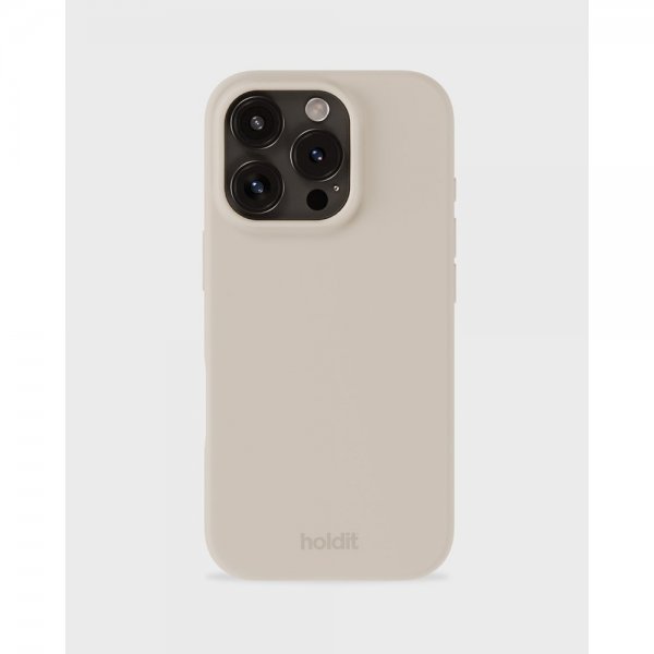 holdit iPhone 16 Pro Deksel Silikon Light Beige