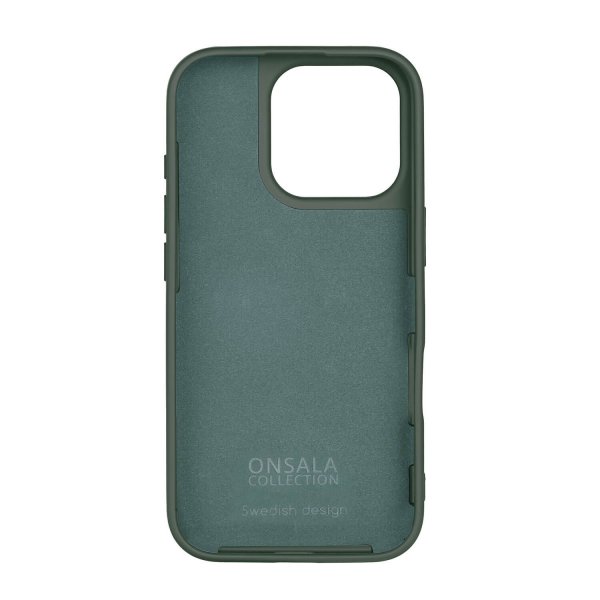 Onsala iPhone 16 Pro Deksel Silicone Touch Olive Green