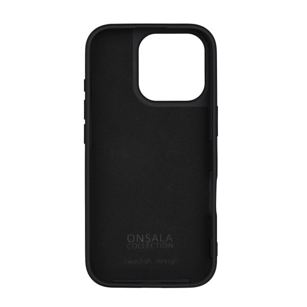 Onsala iPhone 16 Pro Deksel Silicone Touch Svart