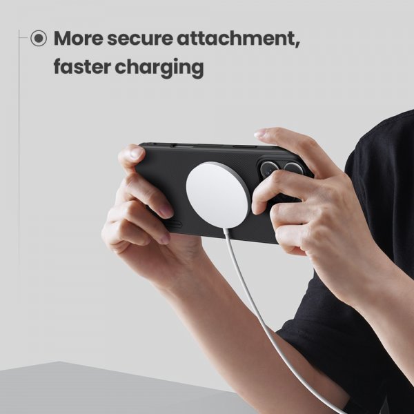 Nillkin iPhone 16 Pro Deksel Super Frosted Shield Pro MagSafe Blå