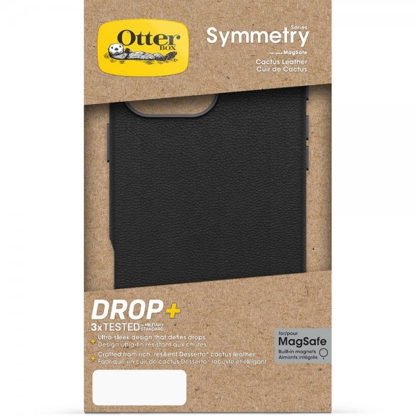 Otterbox iPhone 16 Pro Deksel Symmetry Cactus Leather MagSafe Noir Ash