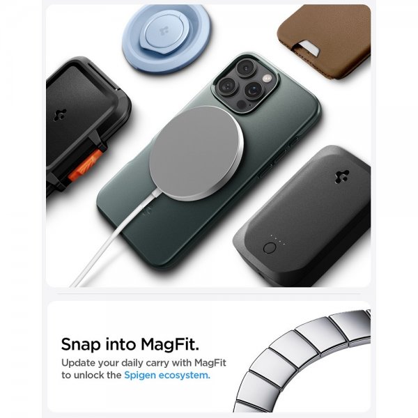 Spigen iPhone 16 Pro Deksel Thin Fit MagFit Abyss Green