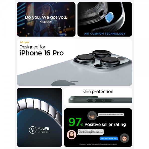 Spigen iPhone 16 Pro Deksel Thin Fit MagFit Abyss Green