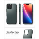 Spigen iPhone 16 Pro Deksel Thin Fit MagFit Abyss Green