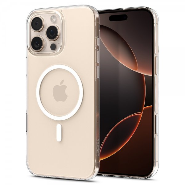 Spigen iPhone 16 Pro Deksel Thin Fit T MagFit Clear White