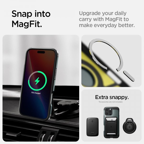 Spigen iPhone 16 Pro Deksel Tough Armor MagFit Abyss Green