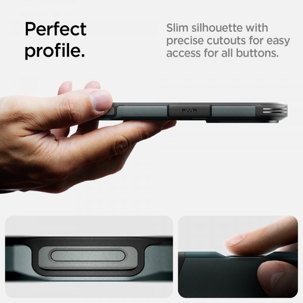Spigen iPhone 16 Pro Deksel Tough Armor MagFit Abyss Green