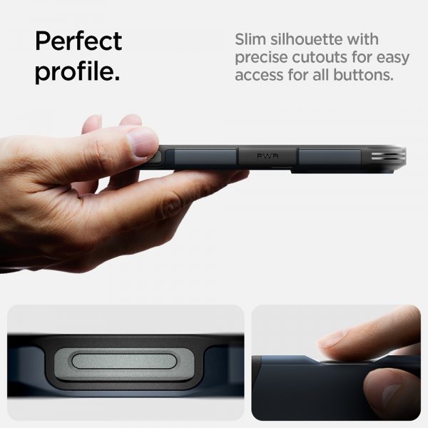 Spigen iPhone 16 Pro Deksel Tough Armor MagFit Metal Slate