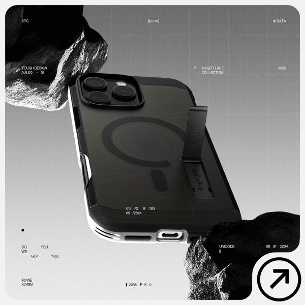 Spigen iPhone 16 Pro Deksel Tough Armor T MagFit Frost Black