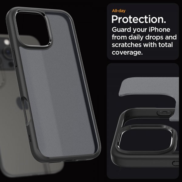 Spigen iPhone 16 Pro Deksel Ultra Hybrid Frost Black