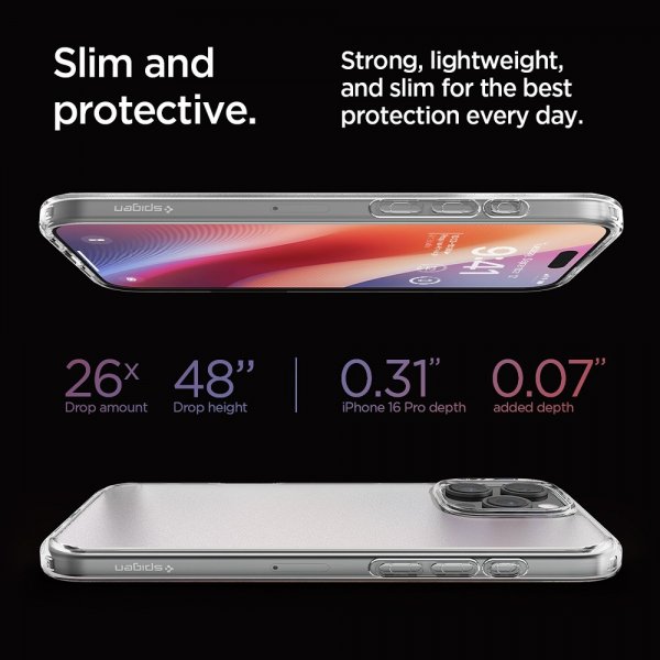 Spigen iPhone 16 Pro Deksel Ultra Hybrid Frost Clear
