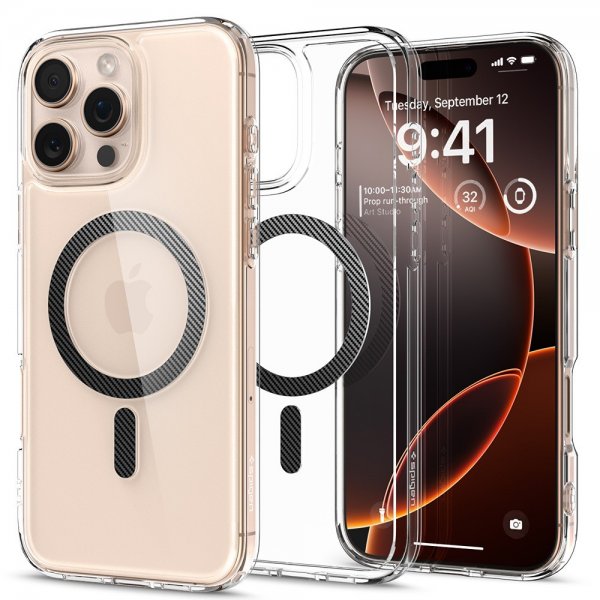 Spigen iPhone 16 Pro Deksel Ultra Hybrid MagFit Carbon Fiber