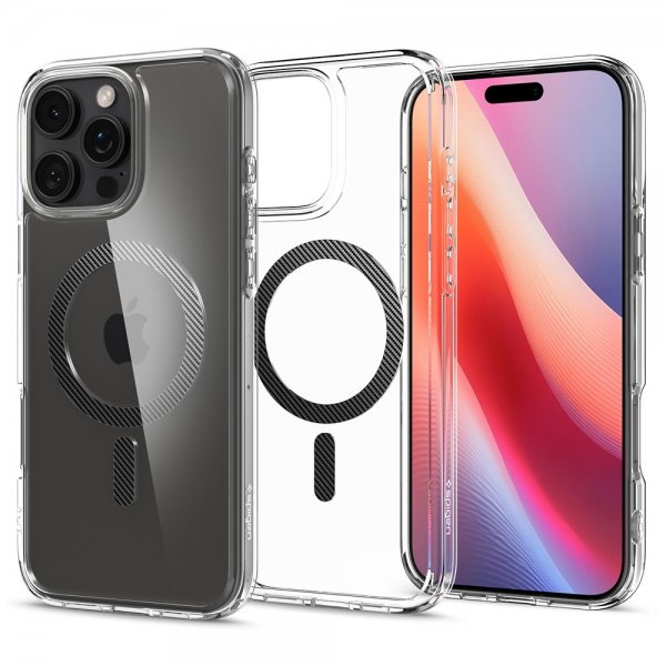 Spigen iPhone 16 Pro Deksel Ultra Hybrid MagFit Carbon Fiber