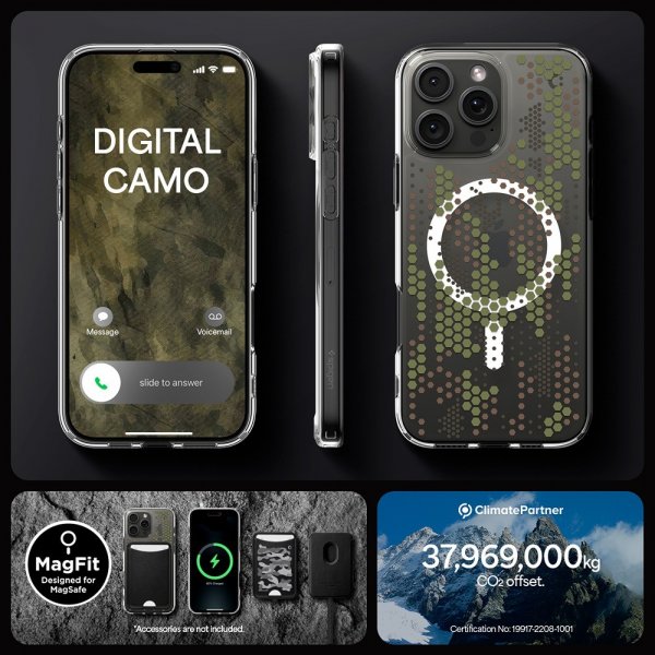 Spigen iPhone 16 Pro Deksel Ultra Hybrid MagFit Digital Camo