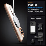 Spigen iPhone 16 Pro Deksel Ultra Hybrid MagFit Frost Rose Titanium
