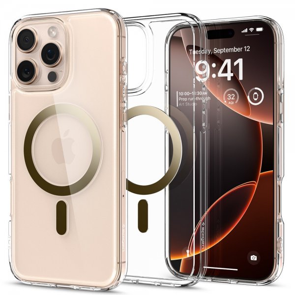 Spigen iPhone 16 Pro Deksel Ultra Hybrid MagFit Gull