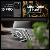 Spigen iPhone 16 Pro Deksel Ultra Hybrid S MagFit Crystal Clear
