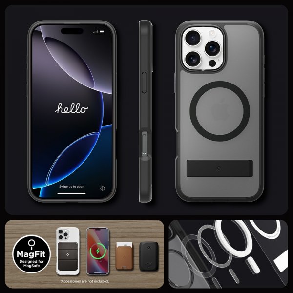 Spigen iPhone 16 Pro Deksel Ultra Hybrid S MagFit Frost Black