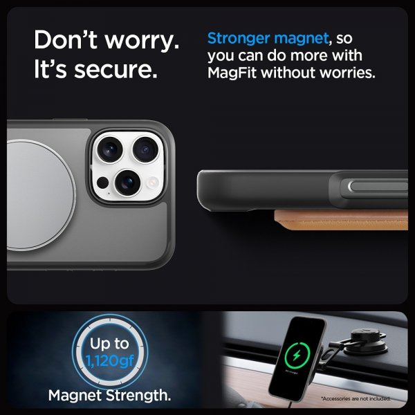 Spigen iPhone 16 Pro Deksel Ultra Hybrid S MagFit Frost Black