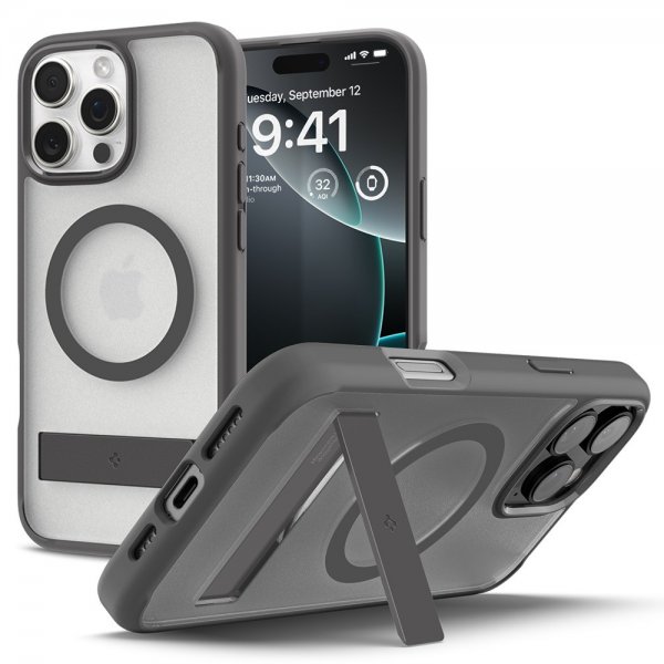 Spigen iPhone 16 Pro Deksel Ultra Hybrid S MagFit Frost Gray