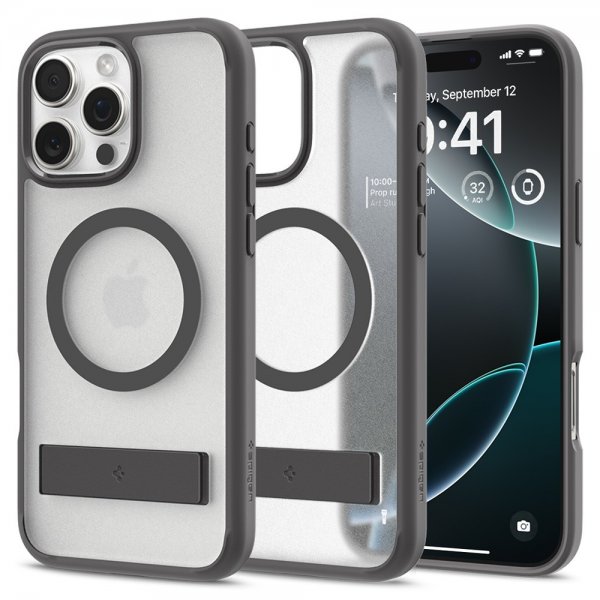 Spigen iPhone 16 Pro Deksel Ultra Hybrid S MagFit Frost Gray