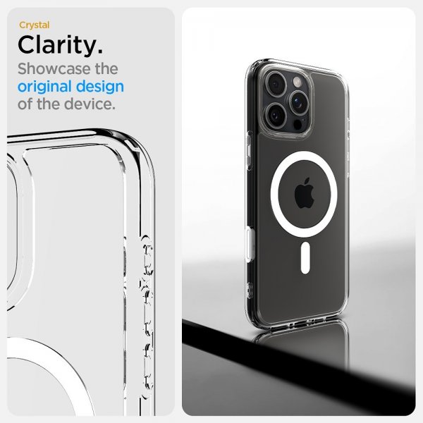Spigen iPhone 16 Pro Deksel Ultra Hybrid T MagFit Clear White