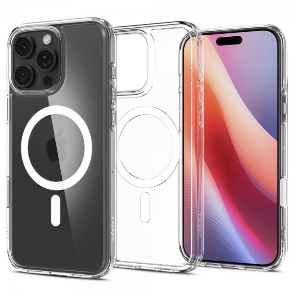 Spigen iPhone 16 Pro Deksel Ultra Hybrid T MagFit Clear White