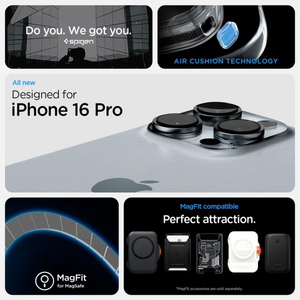 Spigen iPhone 16 Pro Deksel Ultra Hybrid Zero One MagFit Svart