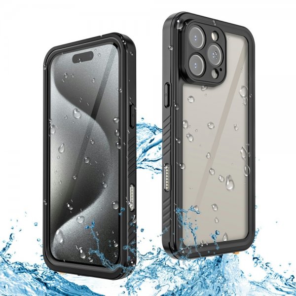 Redpepper iPhone 16 Pro Deksel Vanntett IP68 Svart