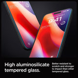 Spigen iPhone 16 Pro/iPhone 17/17 Pro Skjermbeskytter GLAS.tR EZ Fit 2-pakning