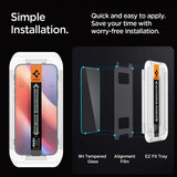 Spigen iPhone 16 Pro/iPhone 17/17 Pro Skjermbeskytter GLAS.tR EZ Fit 2-pakning