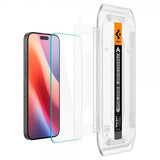 Spigen iPhone 16 Pro/iPhone 17/17 Pro Skjermbeskytter GLAS.tR EZ Fit 2-pakning