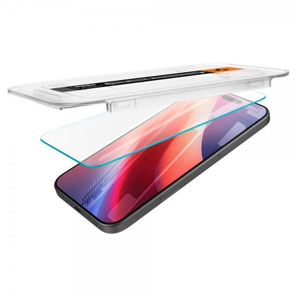 Spigen iPhone 16 Pro/iPhone 17/17 Pro Skjermbeskytter GLAS.tR EZ Fit 2-pakning