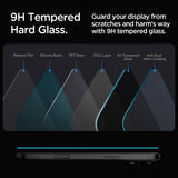 Spigen iPhone 16 Pro/iPhone 17/17 Pro Skjermbeskytter GLAS.tR EZ Fit Privacy 2-pakning