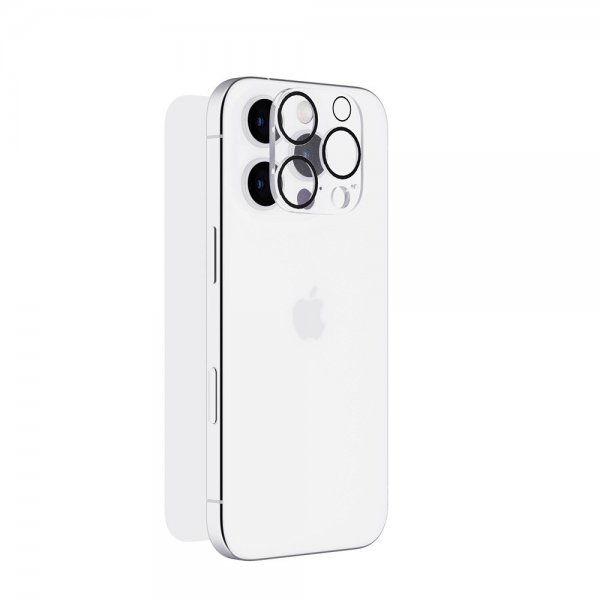 Tech21 iPhone 16 Pro Skjermbeskytter og Kamerabeskytter Impact Glass Set