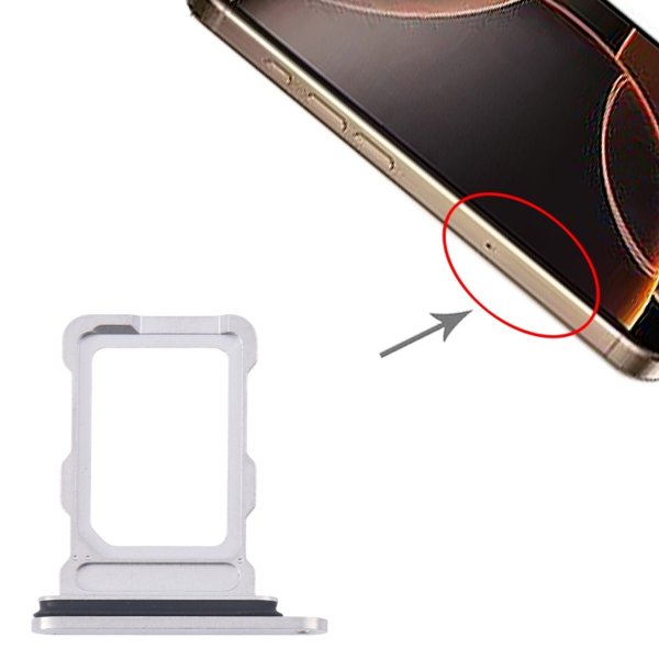 iPhone 16 Pro/16 Pro Max SIM-kortholder - Hvit