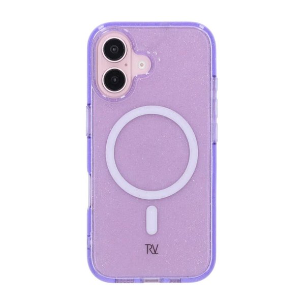 Rvelon iPhone 16 Deksel Glitter MagSafe Lilla