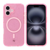 Rvelon iPhone 16 Deksel Glitter MagSafe Rosa