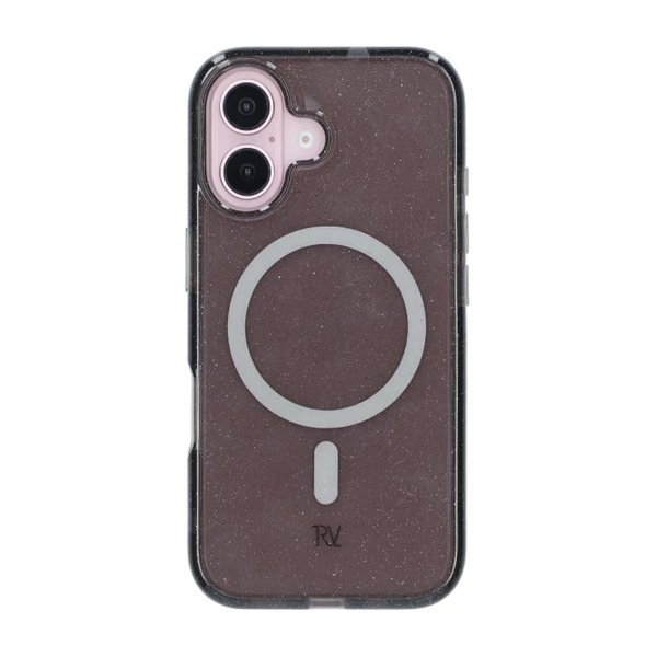 Rvelon iPhone 16 Deksel Glitter MagSafe Svart