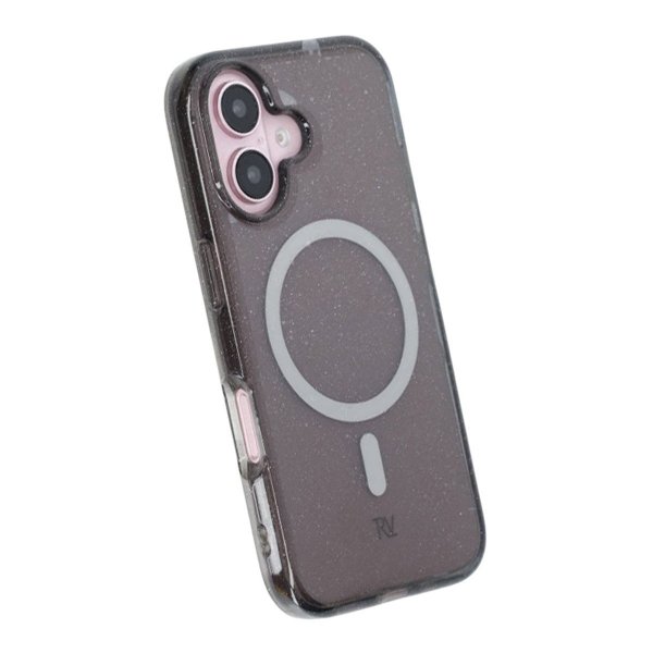 Rvelon iPhone 16 Deksel Glitter MagSafe Svart
