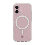Rvelon iPhone 16 Deksel Glitter MagSafe Hvit