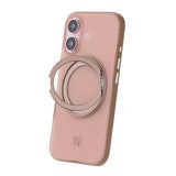 Rvelon iPhone 16 Deksel Roterbart Stativ Brun