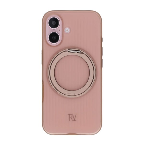 Rvelon iPhone 16 Deksel Roterbart Stativ Brun