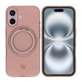 Rvelon iPhone 16 Deksel Roterbart Stativ Brun