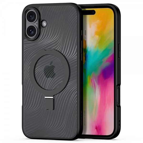 Dux Ducis iPhone 16 Deksel Aimo Series MagSafe Kickstand Svart