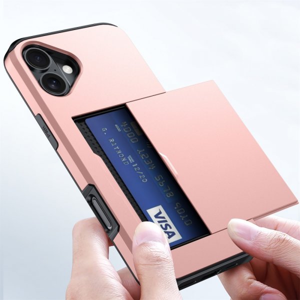 iPhone 16 Deksel Card Slide Grå