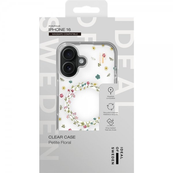 Ideal of Sweden iPhone 16 Deksel Clear Case MagSafe Petite Floral