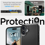 Spigen iPhone 16 Deksel Core Armor Matte Black